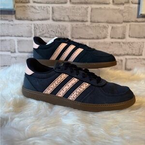 Adidas Breaknet Sleek | Blush Pink Stripe Crystal One-of-a-Kind Handmade 8.5